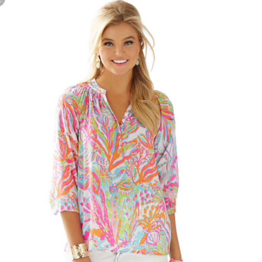 Lilly Pulitzer Elsa Top Scuba to Cuba Size XS